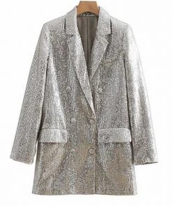 MILK MONEY - DropShip Silver Sequin Blazer New Arrivals