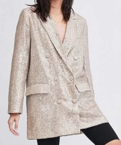 MILK MONEY - DropShip Silver Sequin Blazer New Arrivals