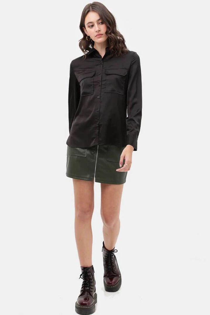 Love Tree Oxford Silky Blouse Top New Arrivals 5 Love Tree Oxford Silky Blouse Top New Arrivals