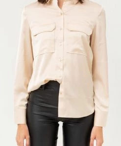 Love Tree Oxford Silky Blouse Top New Arrivals 11 Love Tree Oxford Silky Blouse Top New Arrivals