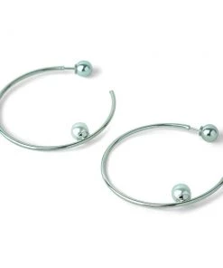 MILK MONEY Parker Hoop With Pearl Accent