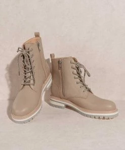 Oasis Society New Arrivals Paula Latte Modern Lace-Up Boot 6 Oasis Society New Arrivals Paula Latte Modern Lace-Up Boot