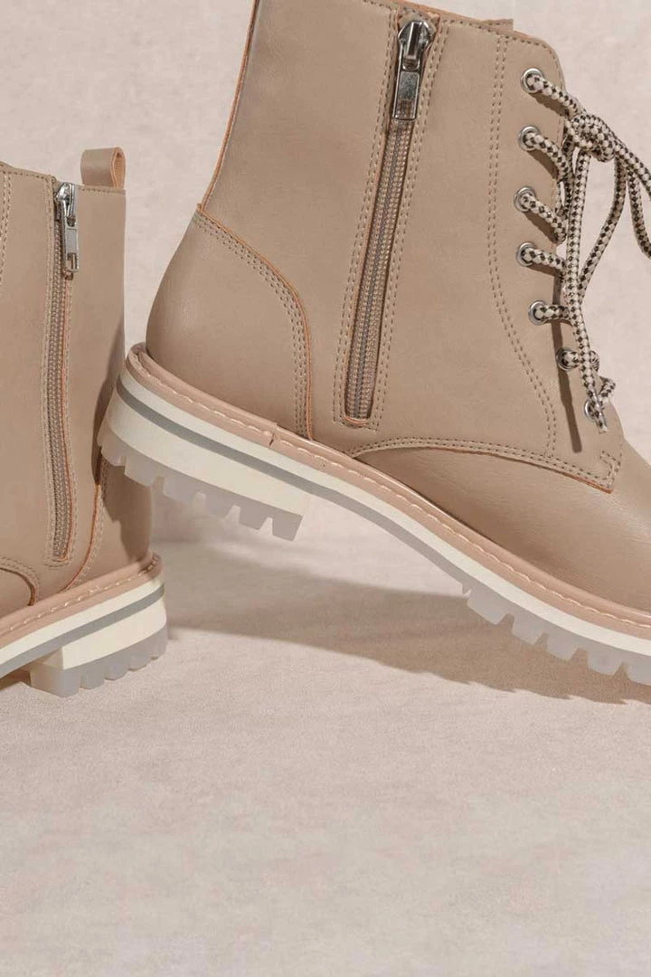 Oasis Society New Arrivals Paula Latte Modern Lace-Up Boot 4 Oasis Society New Arrivals Paula Latte Modern Lace-Up Boot