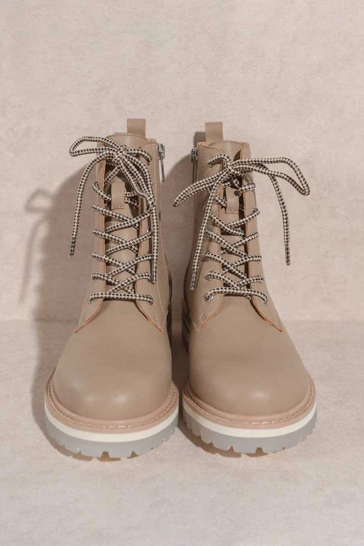 Oasis Society New Arrivals Paula Latte Modern Lace-Up Boot 2 Oasis Society New Arrivals Paula Latte Modern Lace-Up Boot