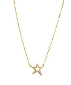 OMG Blings New Arrivals Pavé Asymmetrical Star Charm Necklace