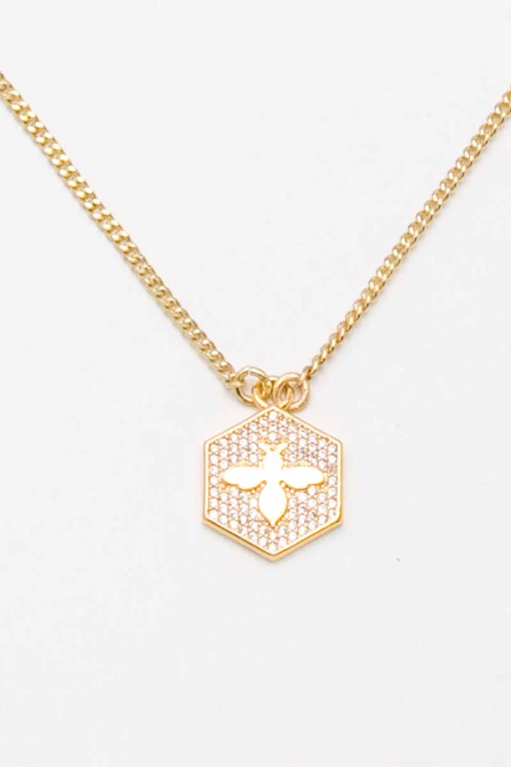 Nakamol New Arrivals Pavé Bee Charm Necklace 1 Nakamol New Arrivals Pavé Bee Charm Necklace
