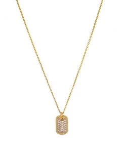 OMG Blings Pavé Double Dog Tag Charm Necklace New Arrivals