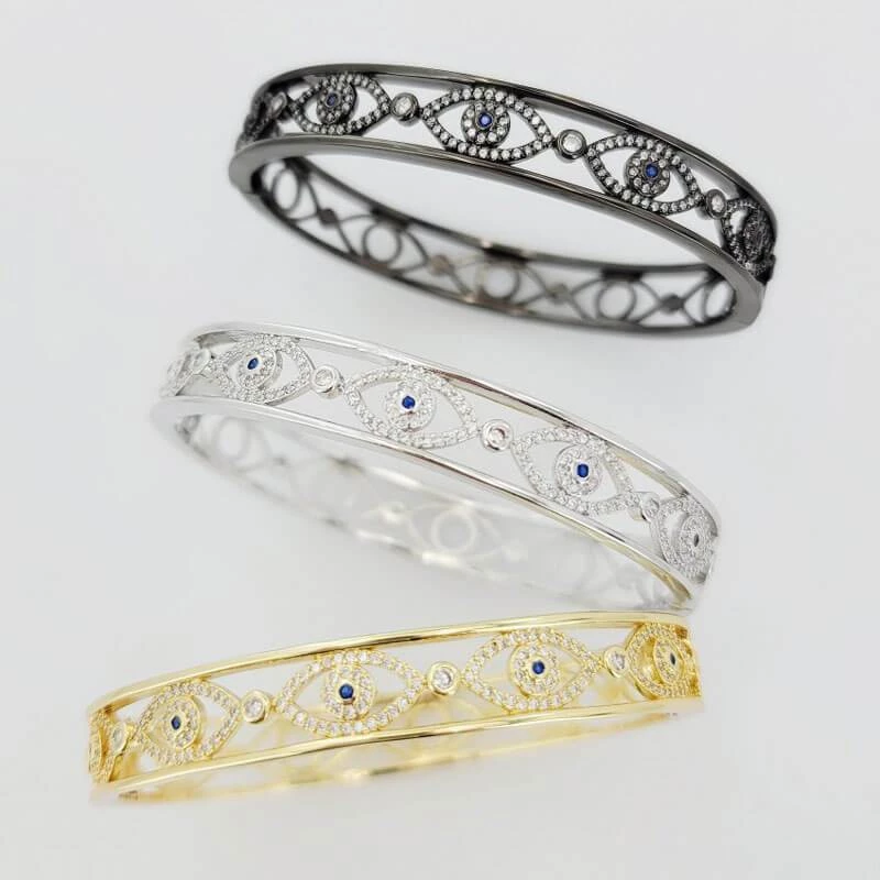 OMG Blings Pavé Evil Eye Bangle New Arrivals 1 OMG Blings Pavé Evil Eye Bangle New Arrivals