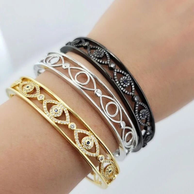 OMG Blings Pavé Evil Eye Bangle New Arrivals 2 OMG Blings Pavé Evil Eye Bangle New Arrivals
