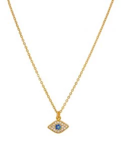 OMG Blings Pavé Evil Eye Charm Necklace