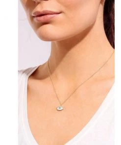 Athra Pearl Evil Eye Necklace Accessories