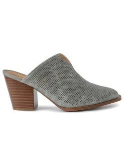 East Lion Corp. Perforated Grey Mules Shoes