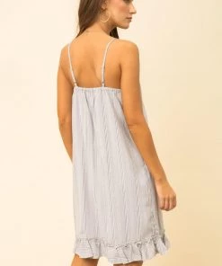 Hem & Thread Pinstriped Ruffle Dress New Arrivals