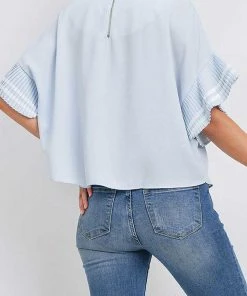 Rousseau New Arrivals Pleated Short Sleeve Top