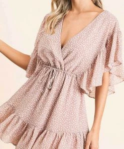 Bibi New Arrivals Polka Dot Ruffled Dress