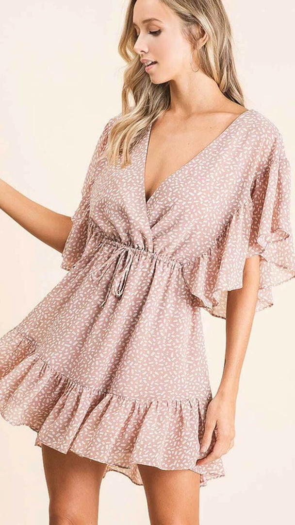 Bibi New Arrivals Polka Dot Ruffled Dress 1 Bibi New Arrivals Polka Dot Ruffled Dress