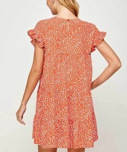 Solution Printed Ruffled Short Sleeves Mini Dress New Arrivals 12 Solution Printed Ruffled Short Sleeves Mini Dress New Arrivals
