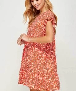 Solution Printed Ruffled Short Sleeves Mini Dress New Arrivals 11 Solution Printed Ruffled Short Sleeves Mini Dress New Arrivals