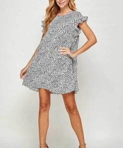 Solution Printed Ruffled Short Sleeves Mini Dress New Arrivals 10 Solution Printed Ruffled Short Sleeves Mini Dress New Arrivals