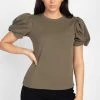 Haute Monde Puff Short Sleeve Crew Neck Top New Arrivals