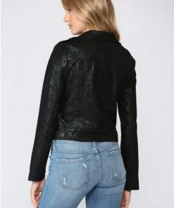 Fate Python Suede Moto Jacket New Arrivals