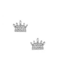 Volpe New Arrivals Queen's Crown Pavé Stud Earrings