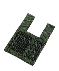 MILK MONEY - DropShip New Arrivals Rhinestone Thank You Mini Bag