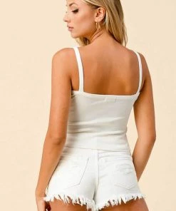 Heart & Hips Ribbed Button Tank Top