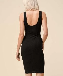 Heart & Hips New Arrivals Ribbed Knit Pointelle Tank Midi Dress 17 Heart & Hips New Arrivals Ribbed Knit Pointelle Tank Midi Dress