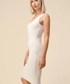 Heart & Hips New Arrivals Ribbed Knit Pointelle Tank Midi Dress 12 Heart & Hips New Arrivals Ribbed Knit Pointelle Tank Midi Dress