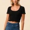 Heart & Hips Ribbed Scoop Neck Top