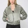 Fate New Arrivals Ruched Sleeve Bomber Jacket