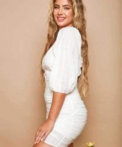 Peach Love Ruched Springtime Mini Dress New Arrivals 6 Peach Love Ruched Springtime Mini Dress New Arrivals