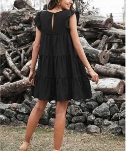 MILK MONEY Ruffled Mini Babydoll Dress New Arrivals