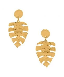 MILK MONEY Rylee Double Leaf Earrings