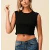 Hearts & Hips Ribbed Muscle Cropped Tank Top