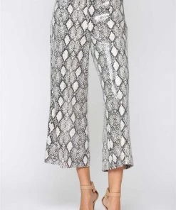 Fate Sequin Snake Print Wide Leg Pants