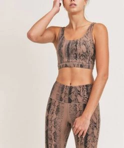Mono B Serpentine Snake Print Sports Bra