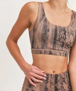 Mono B Serpentine Snake Print Sports Bra