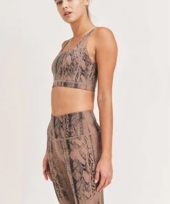 Mono B Serpentine Snake Print Sports Bra