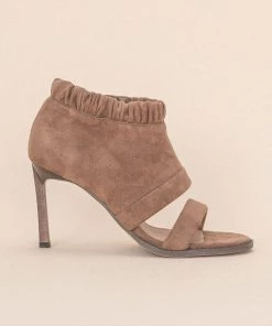 Miracle Miles Shaye Vegan Suede Open Toe Heels New Arrivals