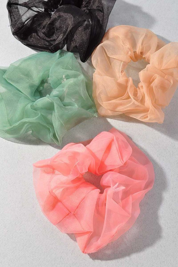Merveille Accessories Sheer Miley Hair Scrunchie 1 Merveille Accessories Sheer Miley Hair Scrunchie