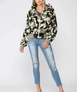 Fate Sherpa Camo Bomber Jacket