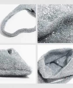 MILK MONEY - DropShip New Arrivals Shimmer Fuzzy Hobo Handbag