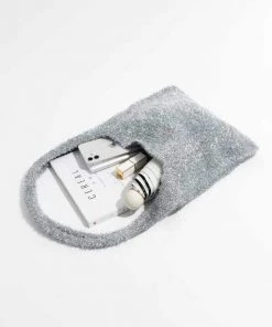 MILK MONEY - DropShip New Arrivals Shimmer Fuzzy Hobo Handbag