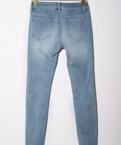 Special A Clothing Skinny Mid Rise Light Wash Jeans