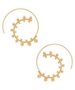 MILK MONEY Accessories Slip Through Studded Hoop Earrings