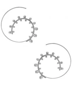 MILK MONEY Accessories Slip Through Studded Hoop Earrings