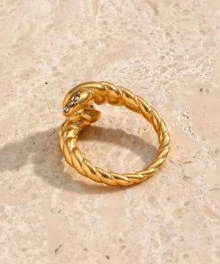 MILK MONEY - DropShip New Arrivals Snake Wrap Pavé Ring