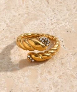 MILK MONEY - DropShip New Arrivals Snake Wrap Pavé Ring